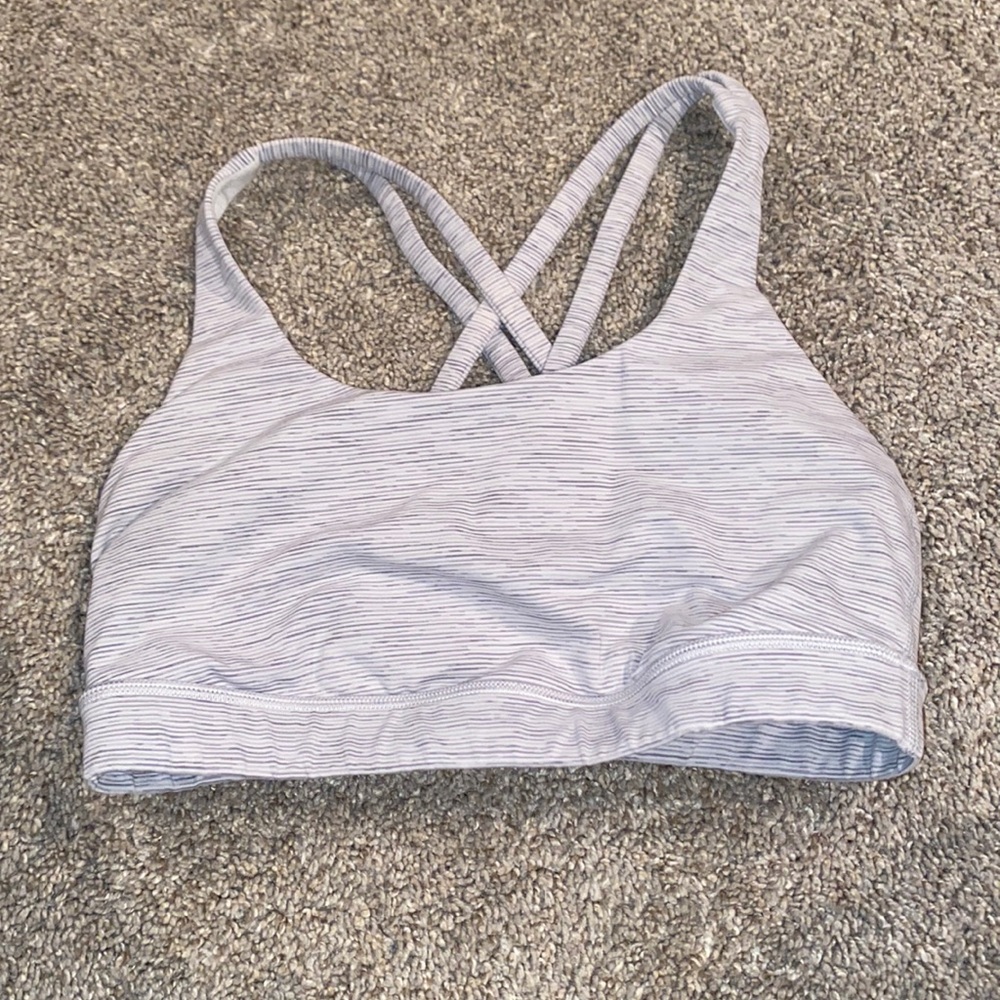 Lululemon sports Bra cross back Grey